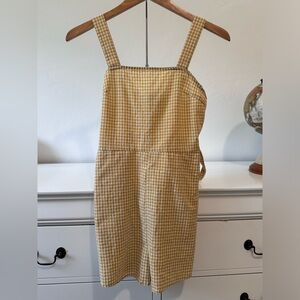 NWOT SHEIN Size S Yellow & Cream Romper